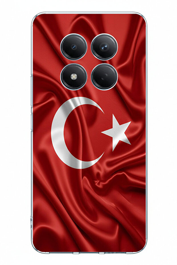 حافظة سيليكون مطبوعة عليها العلم التركي متوافقة مع Redmi Note 15 PRO PLUS - 1
