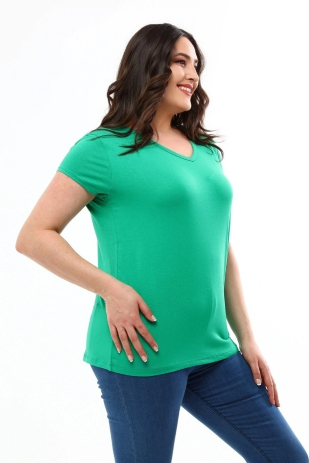 V-Neck Basic Blouse - 6