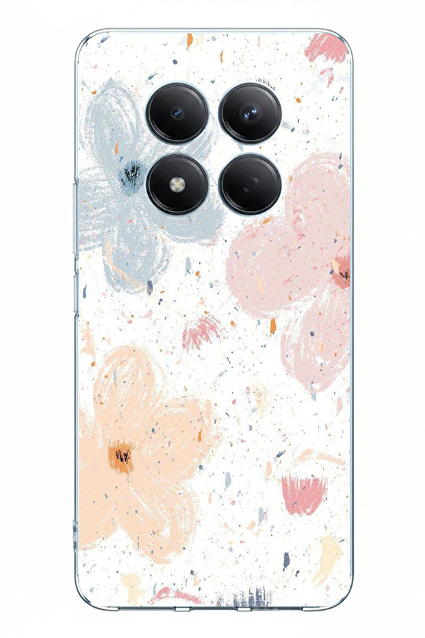 حافظة سيليكون مطبوعة بنمط زهور وصبغات باستيل متوافقة مع هاتف Redmi Note 15 PRO PLUS - 1