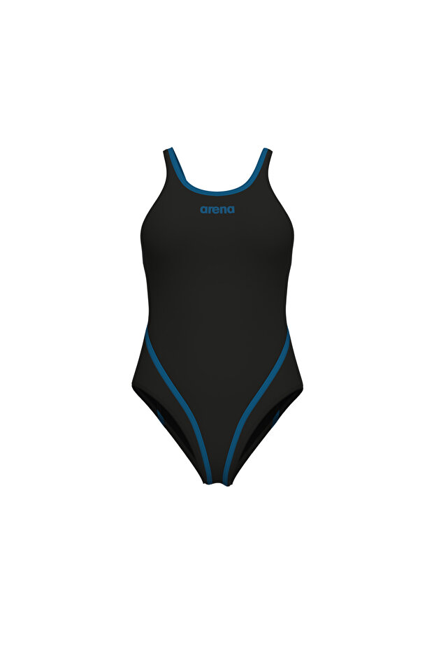 Solid Swimsuit Tech Back Kadın Mayo - 7