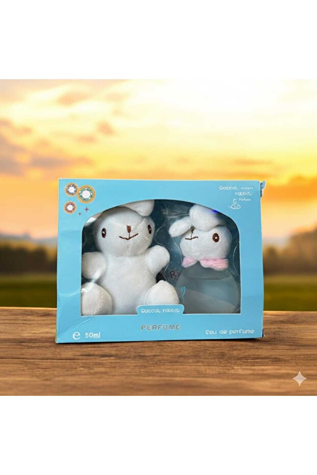 Rascal Rabbit Perfume 50ml + White Teddy Bear - 1