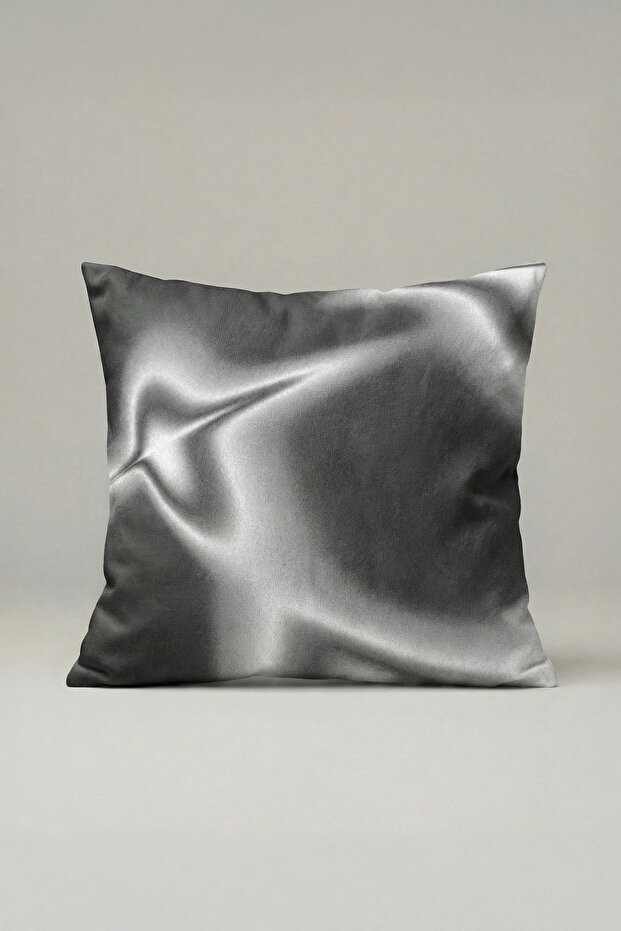 Silver Metallic Look Modern Decorative Cushion Cover 059 – Plain Design Pillowcase 45X45 cm