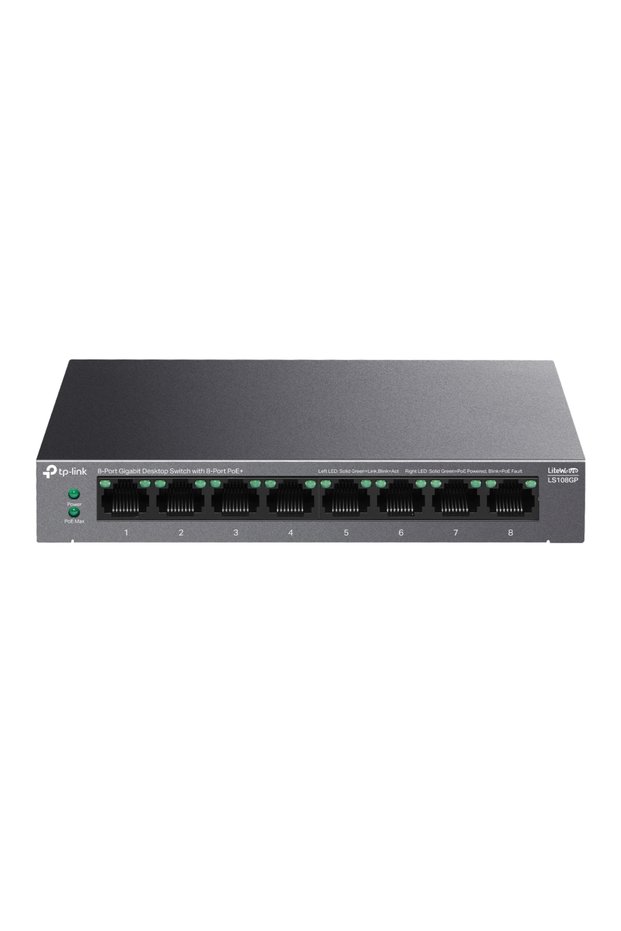 Ls108Gp 8 Port 10/100/1000 8 Port Poe+ Unmanaged Desktop Switch Metal Case
