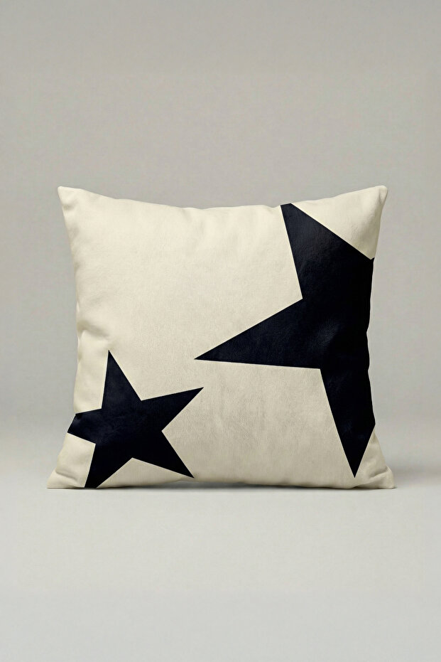 Modern Black Contrast Patterned Throw Pillow Cover 030 – 45X45 cm Decorative Pillowcase