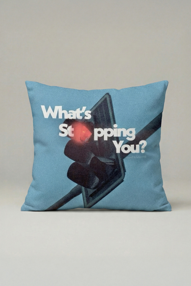 Motivational Traffic Light Concept Decorative Throw Pillow Cover 078 – Modern Typography Design 45X45 cm