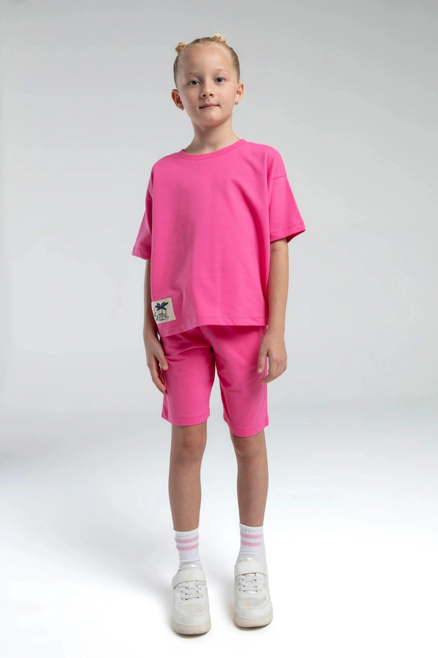 Mother daughter bermuda set - light fuchsia