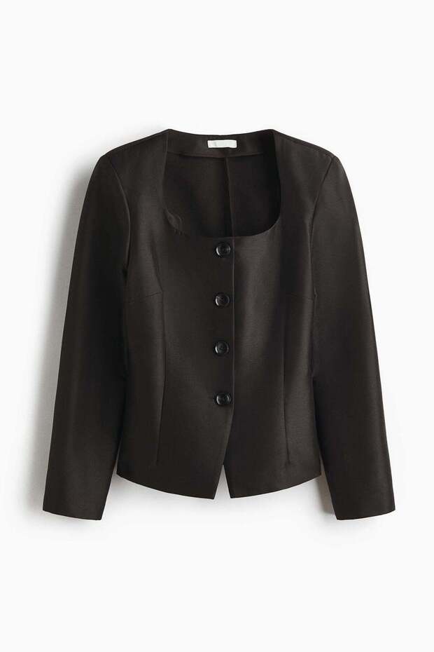Square-neck blazer - 5