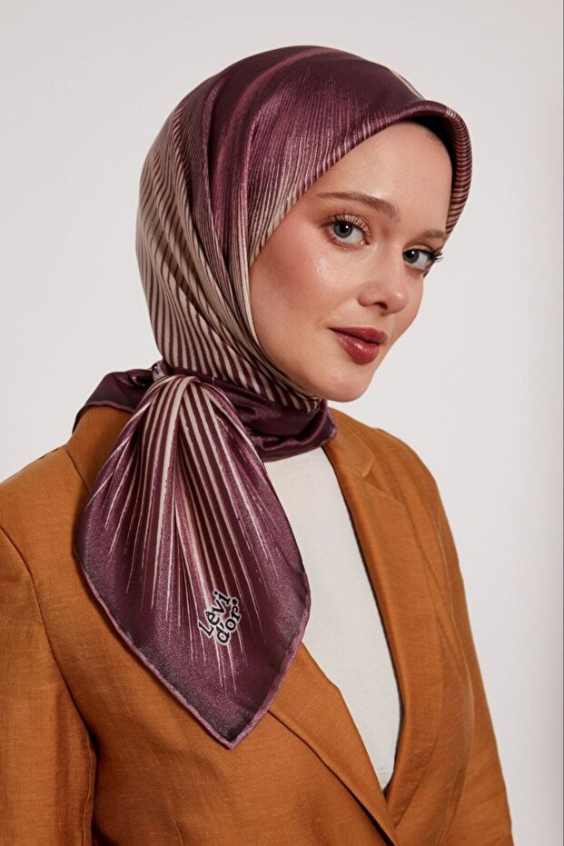 Hawaiian Striped Pattern Sparkling Crystal Scarf