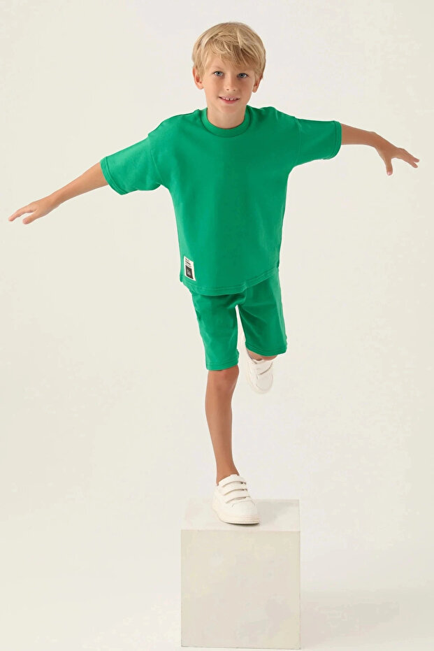 بدلة برمودا للأولاد - الصنوبر الأخضر - 2