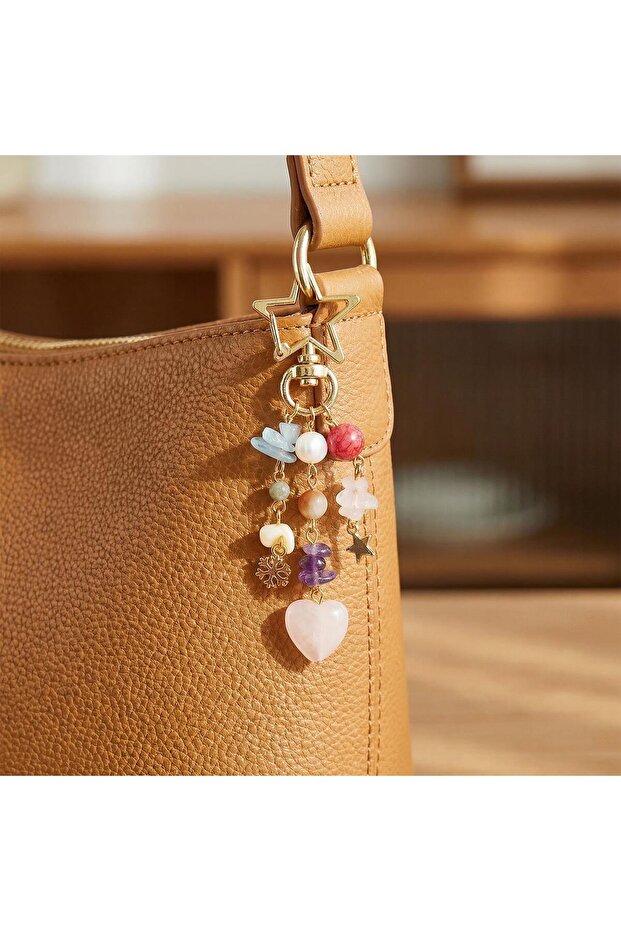 Mixed Natural Stone Bag Ornament