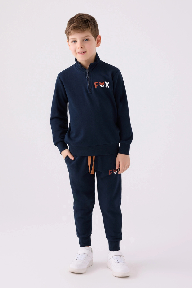 Boy's Navy Blue Tracksuit Set