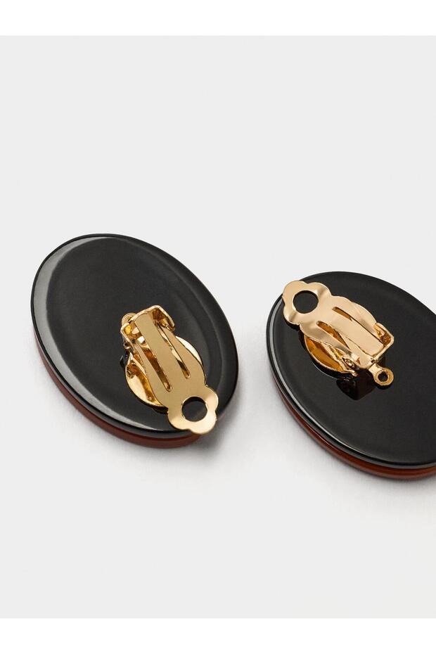 Oval Resin Küpe - 3