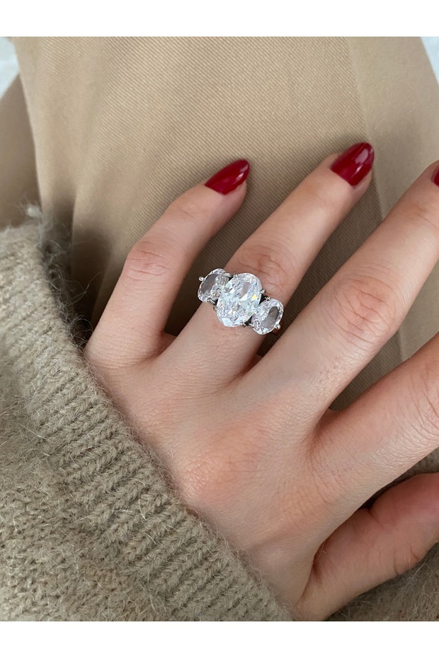 Limited Edition - Women's Ring with Large Baguette Stone and Bottom Adjustment