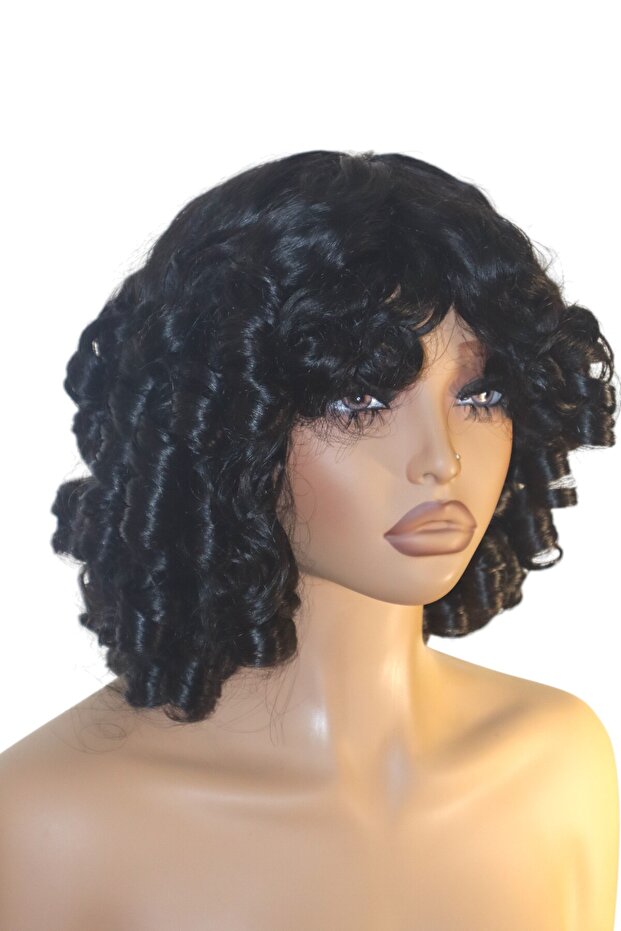 14 Inch Afro Bouncy Curls Human Hair Wig – | Natural Afro Human Hair Curls