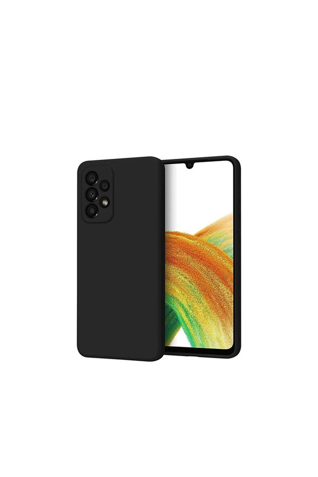 Samsung Galaxy A52 Compatible Black Velvet Phone Case with Velvet Interior