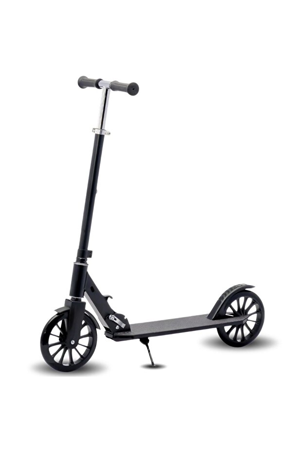 Adult Kick Scooter - 200mm Big Wheels - Foldable City Commuter for Women & Teens - Black
