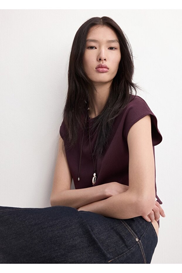 Düğmeli örgü bluz - 7