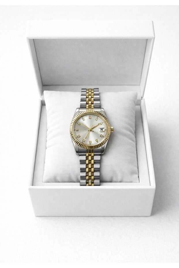 Takvimli Çelik Kadın kol saati - 1