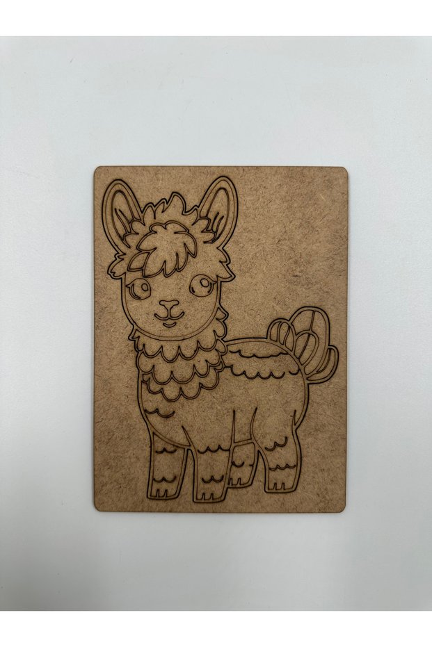 10 Pieces of Lama Wooden Painting School Event Activity Art 15 cm