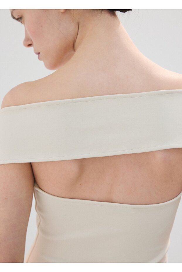 Straplez dar kesim bluz - 7