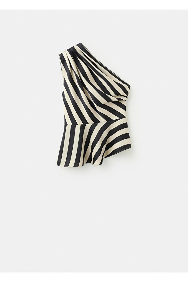 Zebra desenli asimetrik top - 3
