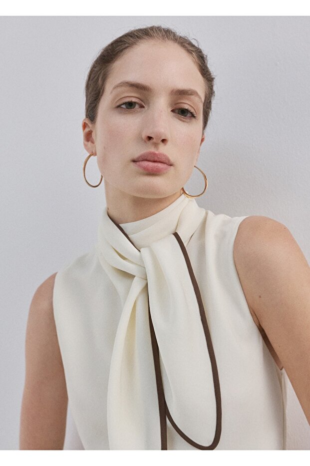 Şal detaylı elbise - 7