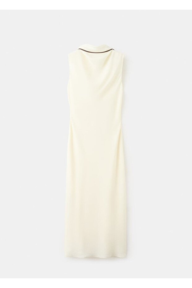 Şal detaylı elbise - 3