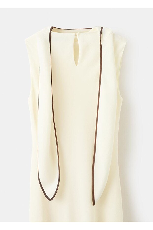 Şal detaylı elbise - 6