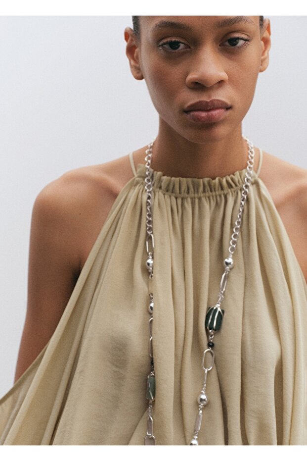 Omuzu açık bluz - 6