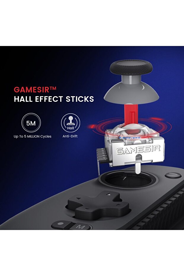 G8 Plus Bluetooth Controller for Switch, iOS, Android, Tablets & PC, Hall Effect Joysticks - 3