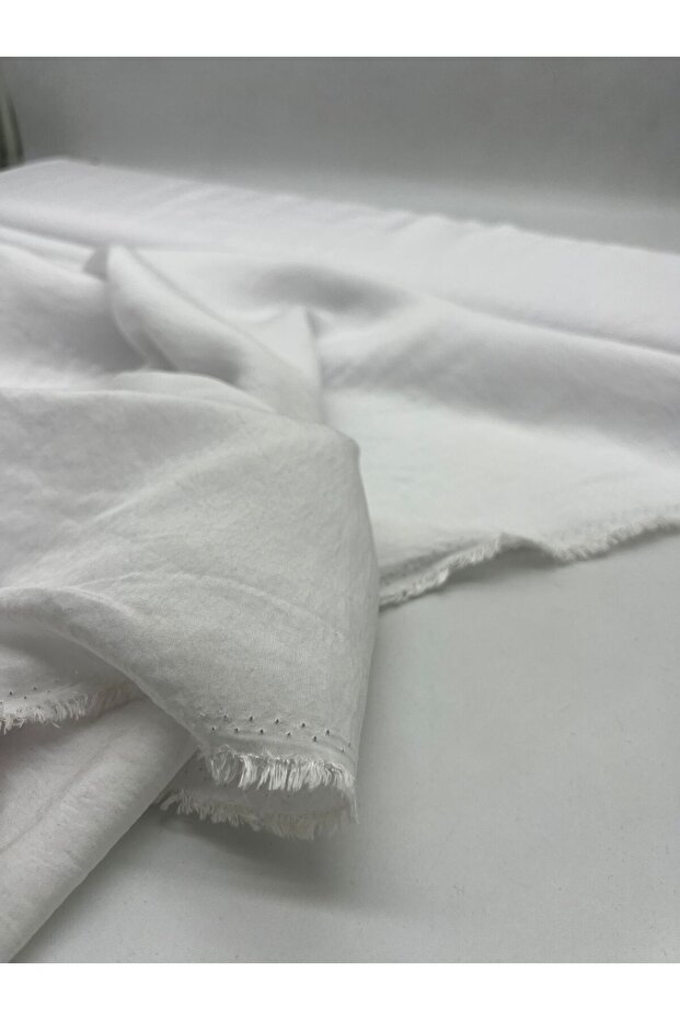 White Ayrobin Linen Width 145cm Dress Shirt Tunic Etc. Does Not Show Inside