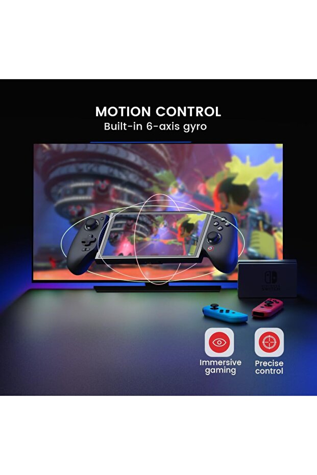 G8 Plus Bluetooth Controller for Switch, iOS, Android, Tablets & PC, Hall Effect Joysticks - 7