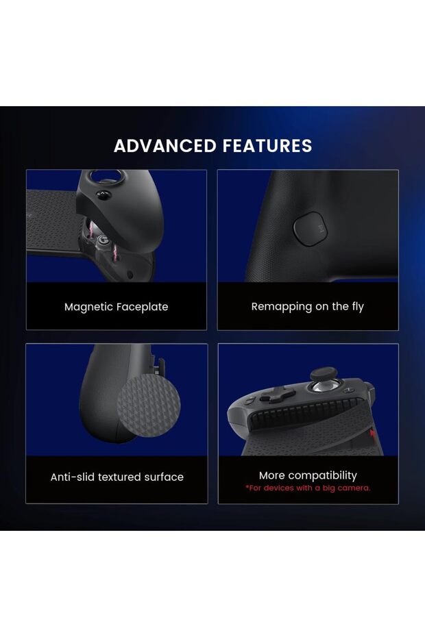G8 Plus Bluetooth Controller for Switch, iOS, Android, Tablets & PC, Hall Effect Joysticks - 8