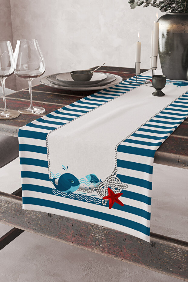 Ays Home Balık Marin Desen Runner