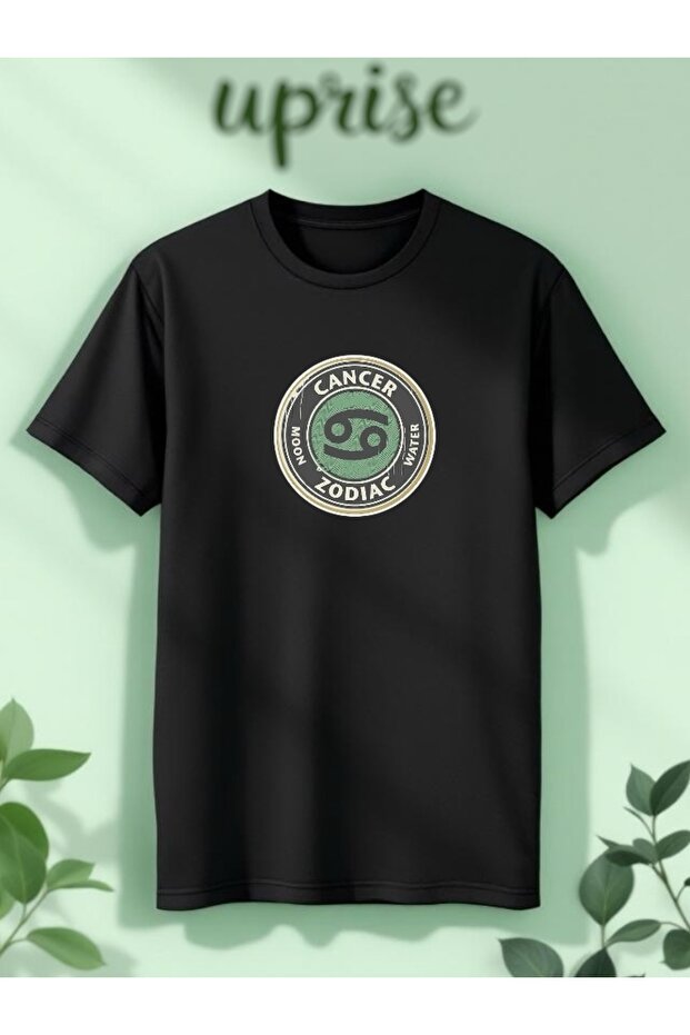 Cancer Crab Zodiac Astrology Zodiac Printed Cotton Oversize T-Shirt