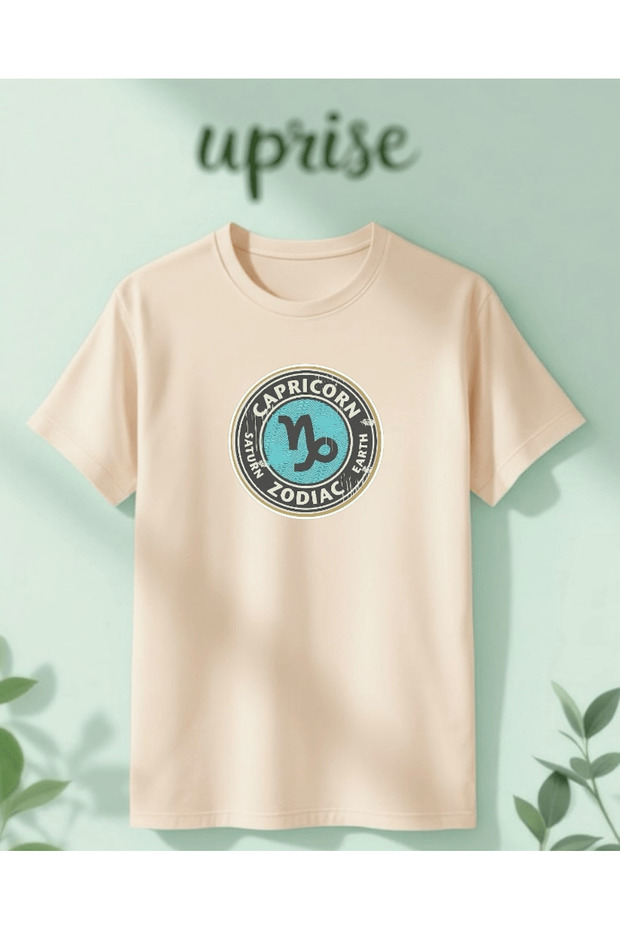 Capricorn Astrology Zodiac Printed Cotton Oversize T-Shirt