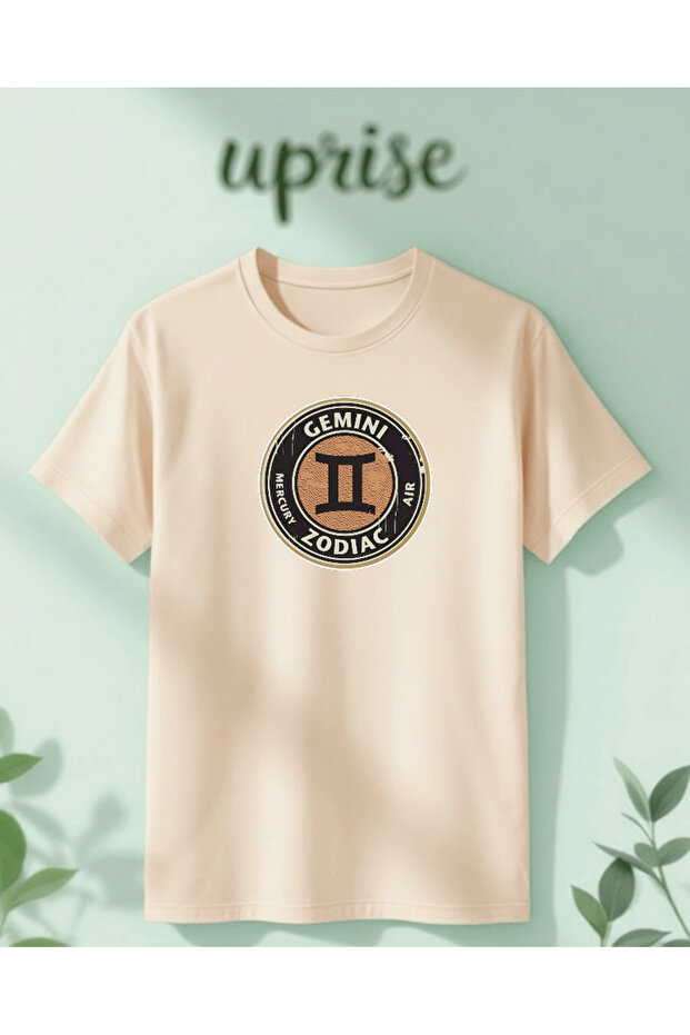 Gemini Gemini Zodiac Sign Astrology Zodiac Printed Cotton Oversize T-Shirt
