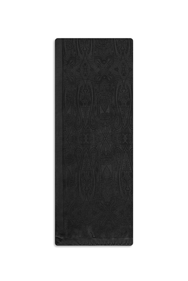 Ethnic Patterned Shawl Black - 2