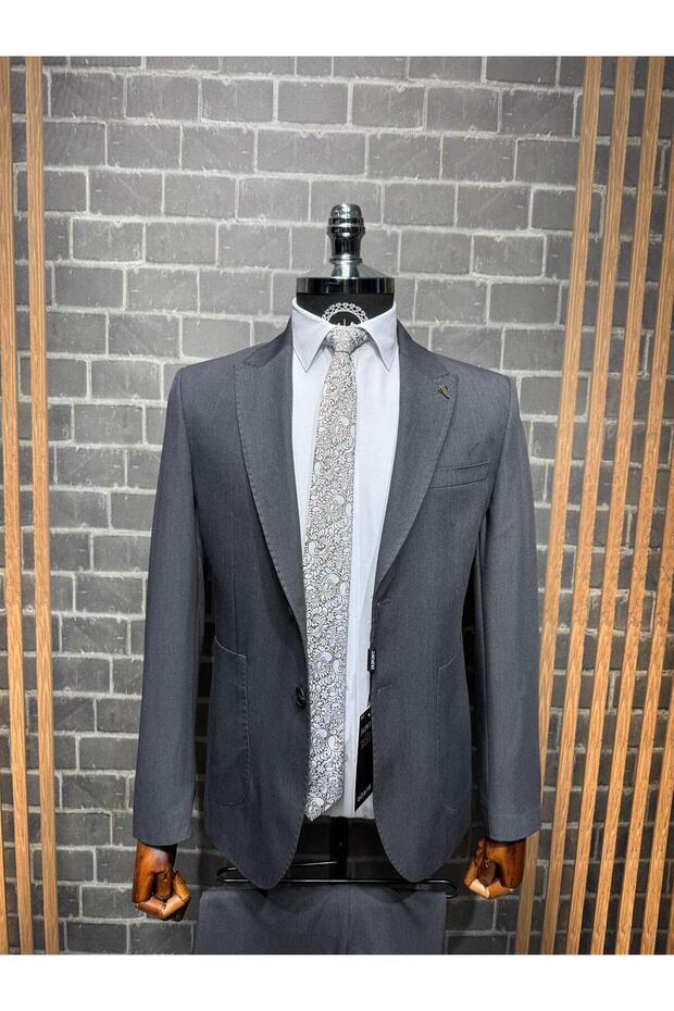 Modern Men's Suit – Punto Collar Slim Fit Pocket