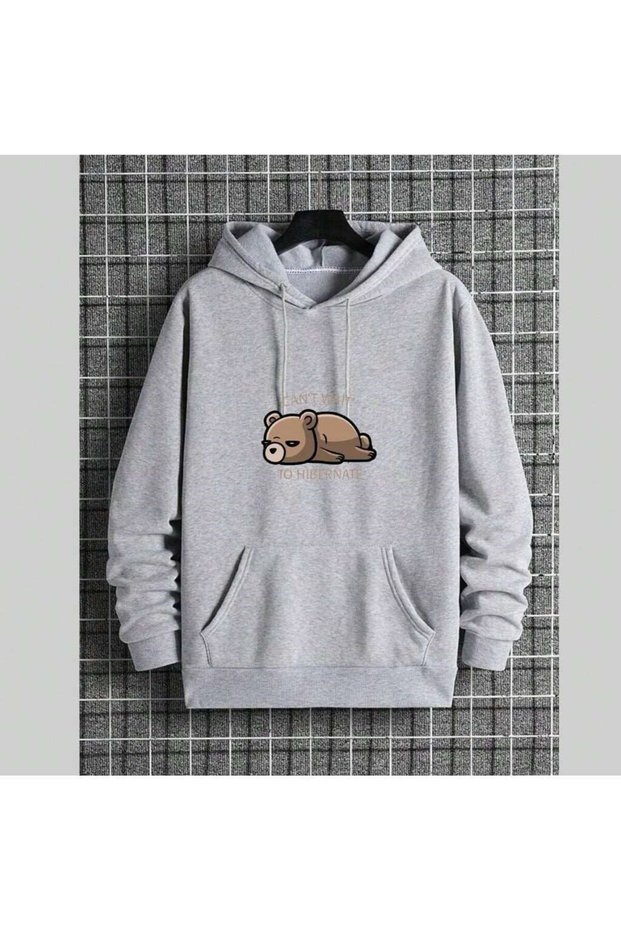 Sweatshirt Hooded Thick Fabric Rabbit Print (Unisex)