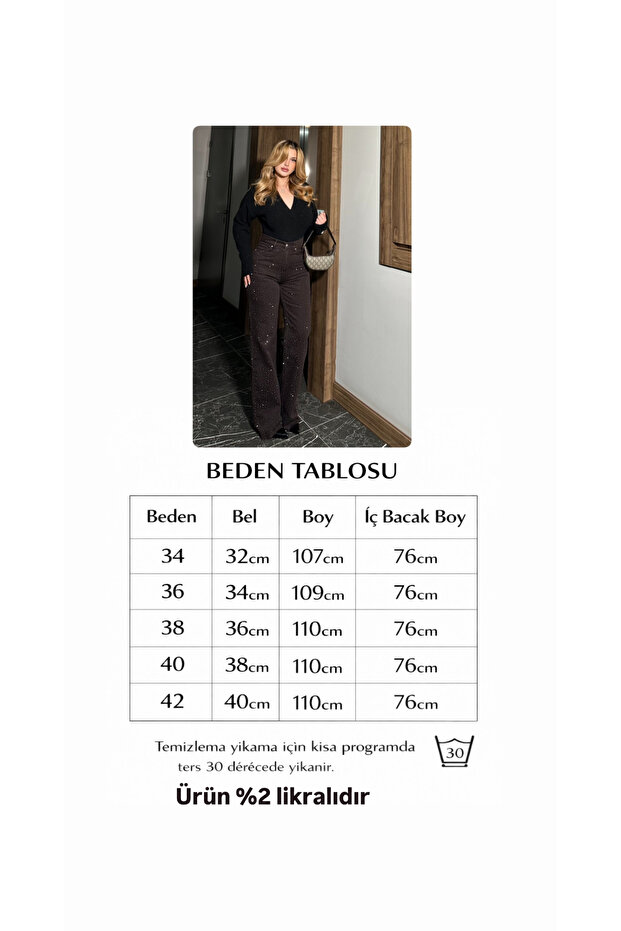 Taşlı premium jean - 5