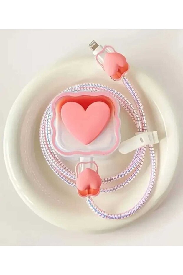 Love Heart Charging Cable Protectors Cute Charger Protector for Iphone Charger Cover Case
