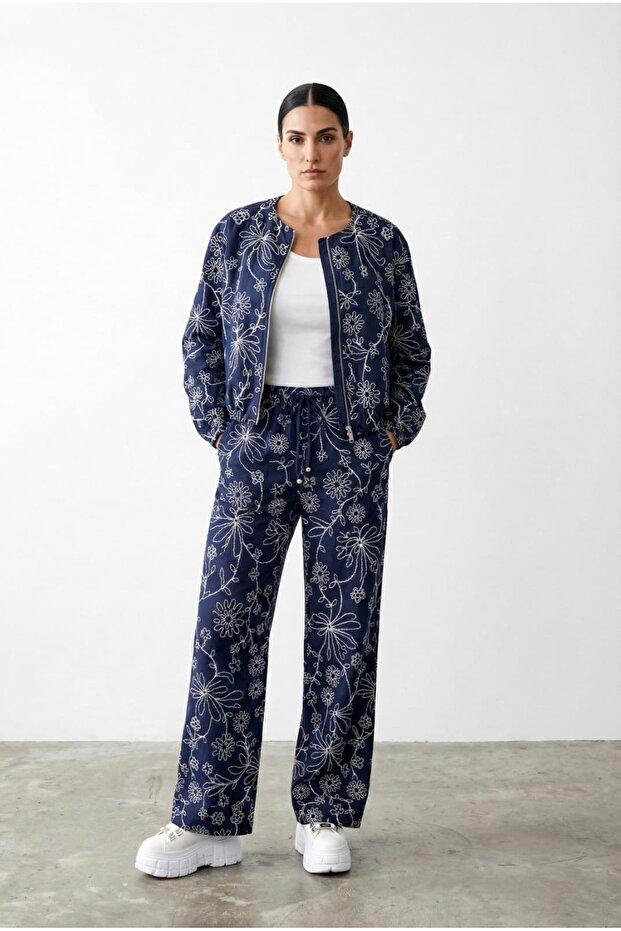 NAKIŞ DETAYLI PANTOLON - 3