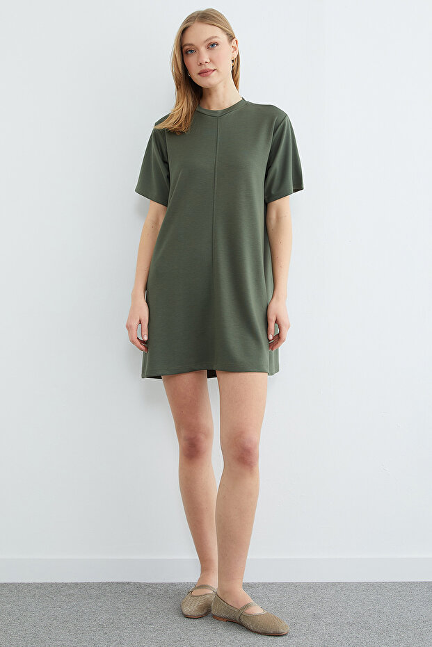 فستان أساسي قصير من قماش تشيمالي مودال - 2