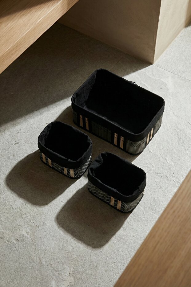 Nordic 3 lü Bambu Sepet Seti - 2