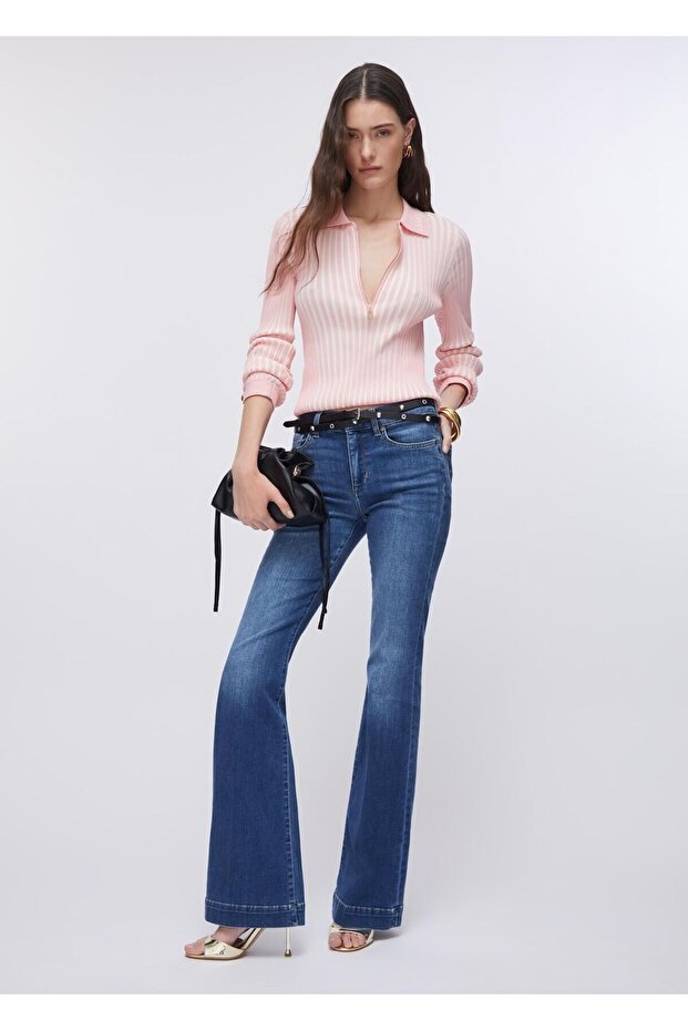 Yüksek Bel Bootcut Jean - 4