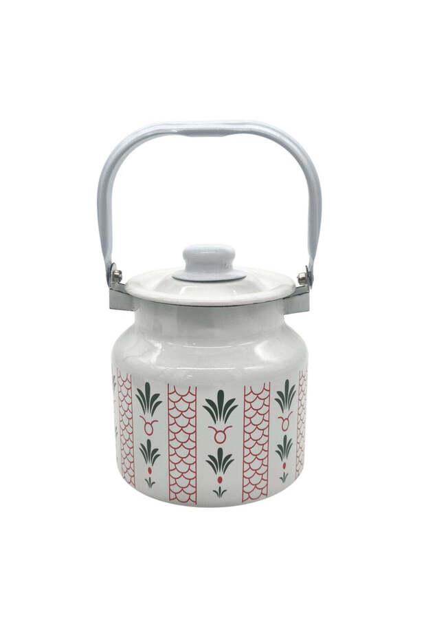 Enamel Milk Can With Lid & Handle Oil Can Milk-2000 ML
