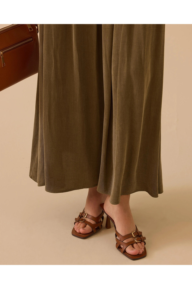 Elastik Bel Cepli Etek - 3