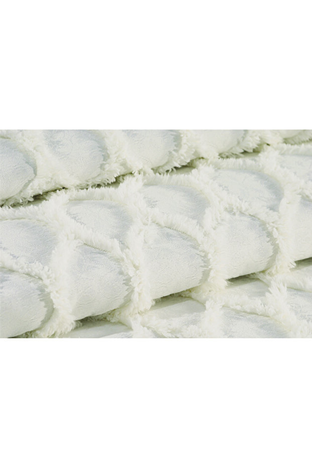 غطاء سرير مزدوج مكون من 3 قطع بنمط قرص العسل - 2