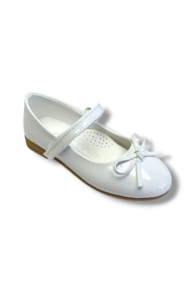 7151-26 Patent Leather Bowknot Velcro Tape Girls' Ballerinas 31-36